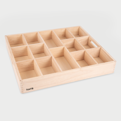 74053 tickit Wooden Sorting Tray - 14 Way