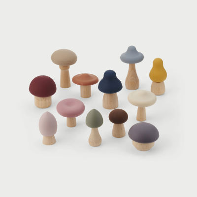 54569 tickit SiliSoft Woodland Mushroom Set (Earth)- Pk12