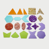 72622 tickit Rainbow Glitter Shapes - Pk21
