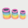 73977 tickit Rainbow Wooden Rings - Pk21
