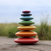 73422 tickit Rainbow Wooden Buttons - Pk7