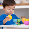 74057 tickit Rainbow Wooden Egg Cups - PK7