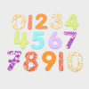 72431 tickit Rainbow Glitter Numbers - Pk14