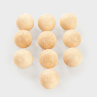 73881 tickit Natural Wooden Balls (50mm) - Pk10