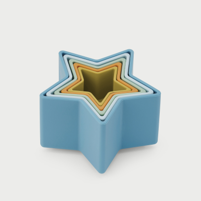 54545 tickit SiliSoft Star Stacking Cups (Neutral) - Pk5