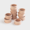 73905 tickit Natural Wooden Napkin Rings - Pk10