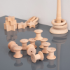 Natural Wooden Spools - Pk10