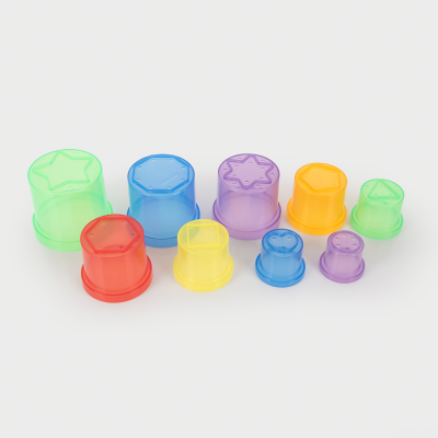 73145 tickit Translucent Colour Stacking Cups - Pk9