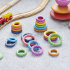73977 tickit Rainbow Wooden Rings - Pk21