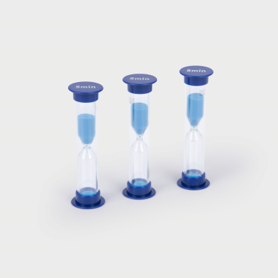 92003 tickit Mini Sand Timers - 5 Minute (Blue) Pk3
