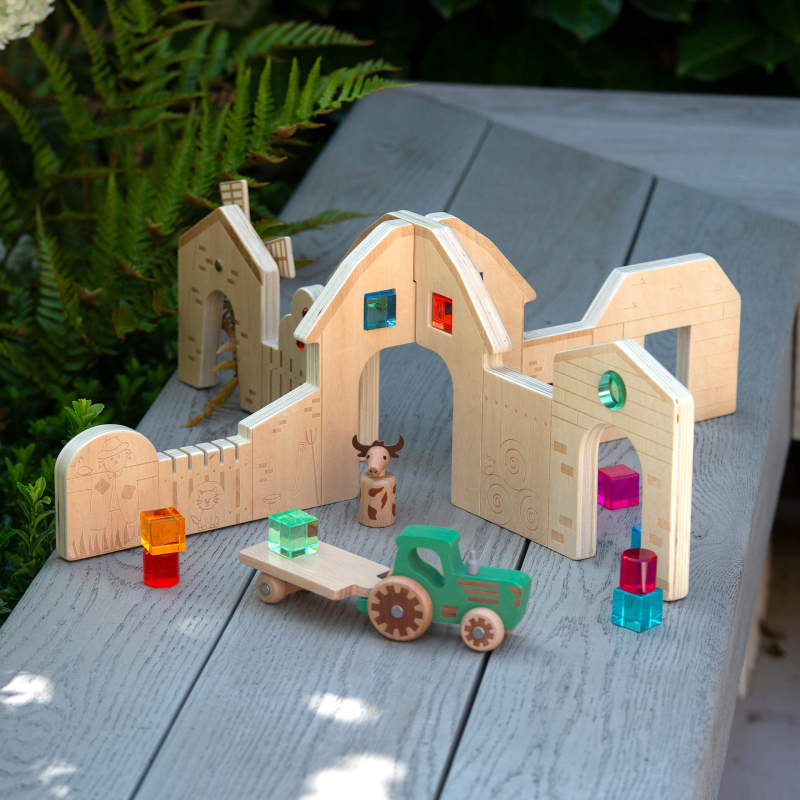 tickit wooden playset designed to last for multiple stages of child development