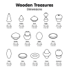 74017 tickit Wooden Treasures Natural Set - Pk120