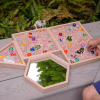 Wooden Shape Mirror Trays - Pk4