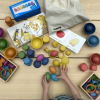 74005 tickit Rainbow Wooden Eggs - Pk7