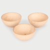 73931 tickit Natural Wooden Bowls (92mm) - Pk3
