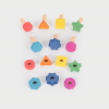 74001 tickit Rainbow Wooden Nuts & Bolts - Pk7
