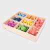 74048 tickit Rainbow Wooden Super Set + Wooden Sorting Tray (7- Way) 
