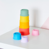 54547 tickit SiliSoft Round Stacking Cups (Rainbow) - Pk7