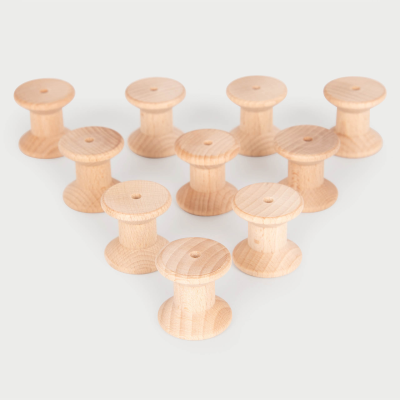 73907 tickit Natural Wooden Spools - Pk10