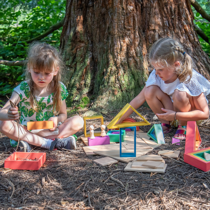 children engaging in open-ended play with tickit educational toys