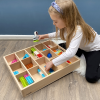 74053 tickit Wooden Sorting Tray - 14 Way