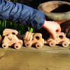 73498 tickit Natural Wooden Vehicles Set - Pk12