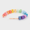 73564 tickit Rainbow Wooden Lacing Shapes - 28 pieces + 1 lace.