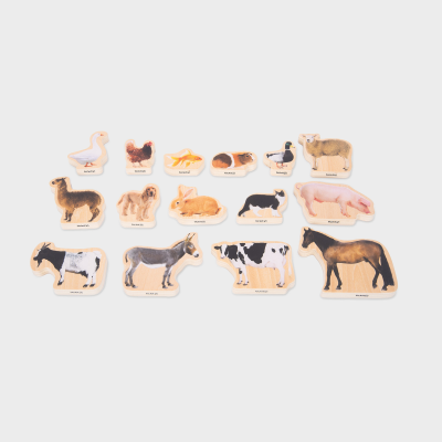 73598 tickit Wooden Domestic Animal Blocks - Pk15
