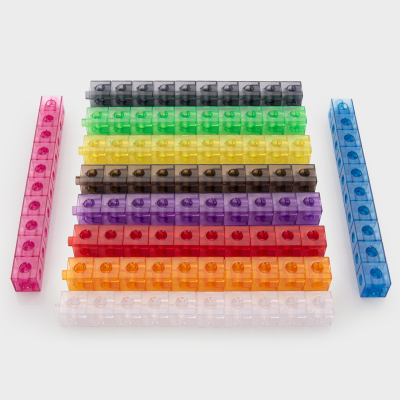 Translucent Colour Linking Cubes - Pk100