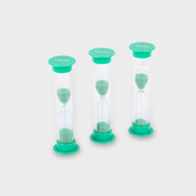 92001 tickit Mini Sand Timers - 1 Minute (Green) Pk3