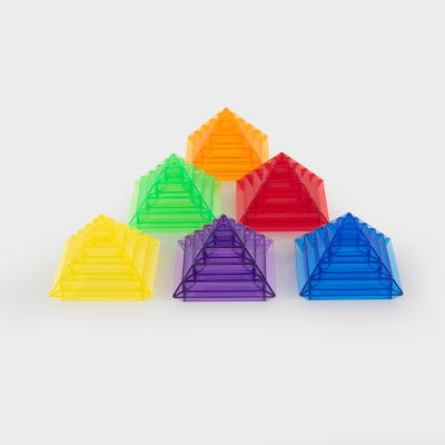 73147 tickit Translucent Colour Pyramid Builder - Pk30