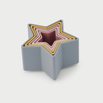 54533 tickit SiliSoft Star Stacking Cups (Earth) - Pk5
