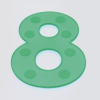 54511 tickit SiliShapes® Dot Numbers Green - Pk10