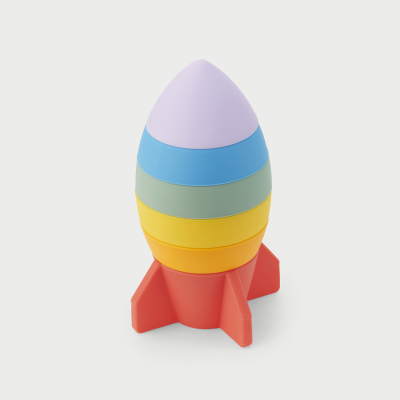 54549 tickit SiliSoft Rocket Stacker (Rainbow) - Pk6