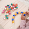 74075 tickit Wooden Lacing Jewels - Pk36 + 3 laces