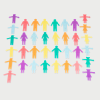 54513 tickit SiliShapes® Linking People - Pk36