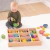 74048 tickit Rainbow Wooden Super Set + Wooden Sorting Tray (7- Way) 