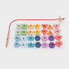 73564 tickit Rainbow Wooden Lacing Shapes - 28 pieces + 1 lace.