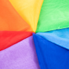 74100 tickit Rainbow Organza Fabric - Pk7