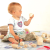 73883 tickit Natural Wooden Semispheres - Pk10