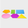 72395 tickit Jumbo Colour Mixing Shapes - Pk6