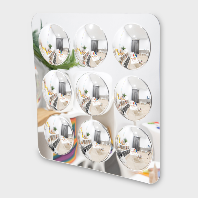 72408 tickit Large 9-Dome Acrylic Mirror Panel - 490mm 