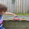 73422 tickit Rainbow Wooden Buttons - Pk7