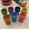 74057 tickit Rainbow Wooden Egg Cups - PK7