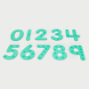 54511 tickit SiliShapes® Dot Numbers Green - Pk10