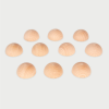 73883 tickit Natural Wooden Semispheres - Pk10