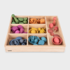 74048 tickit Rainbow Wooden Super Set + Wooden Sorting Tray (7- Way) 