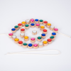 74075 tickit Wooden Lacing Jewels - Pk36 + 3 laces