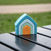 54563 tickit SiliSoft Stacking Houses (Neutral) - Pk4