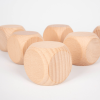 73923 tickit Natural Wooden Cubes (50mm) - Pk6